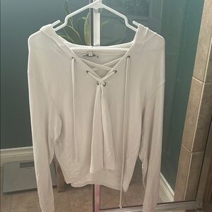 Women's Beige Lace-Up Top